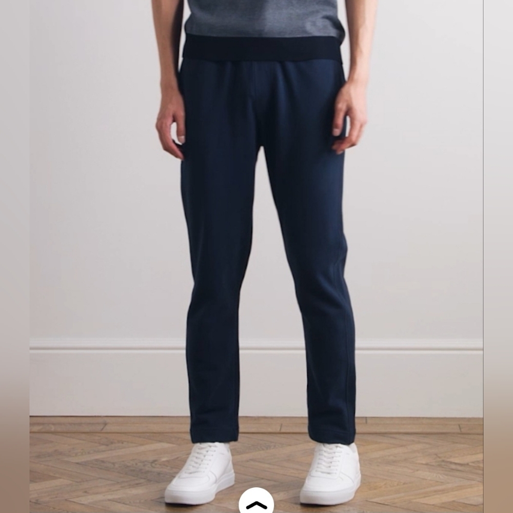 MR P. MR PORTER Navy Blue 100% Organic Cotton Sweatpants Size M Made in Portugal